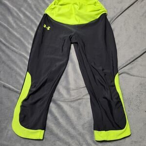 Under Armour Legging Women Small Black Running Leisurewear Pull On Compress Pant